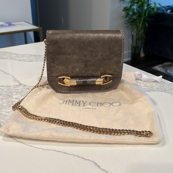 Jimmy Choo shoulder bag mini. Italian-crafted in good chain. Authentic - Picture 2 of 10